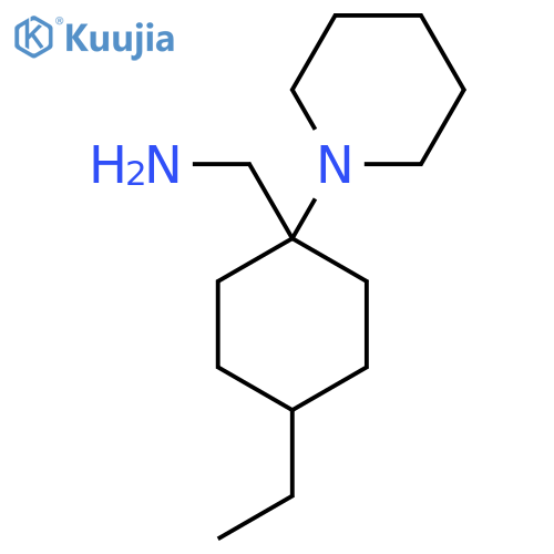 (4-Ethyl-1-piperidin-1-ylcyclohexyl)methylamine structure