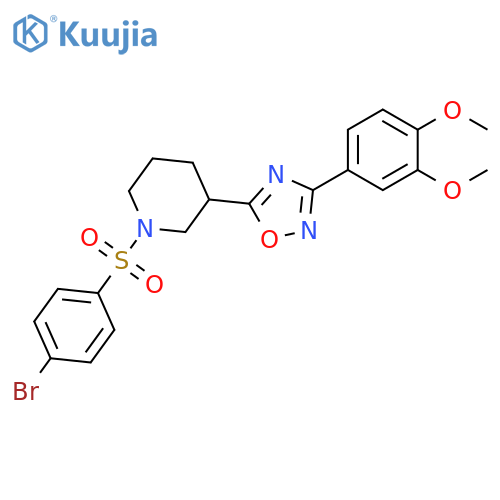 1-(4-bromobenzenesulfonyl)-3-[3-(3,4-dimethoxyphenyl)-1,2,4-oxadiazol-5-yl]piperidine structure