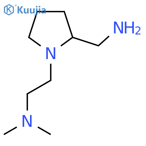{1-2-(dimethylamino)ethylpyrrolidin-2-yl}methanamine structure