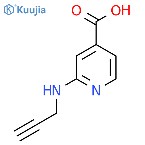 2-(prop-2-yn-1-yl)aminopyridine-4-carboxylic acid structure