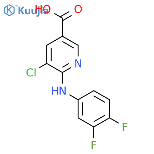 5-Chloro-6-(3,4-difluorophenyl)aminopyridine-3-carboxylic Acid structure