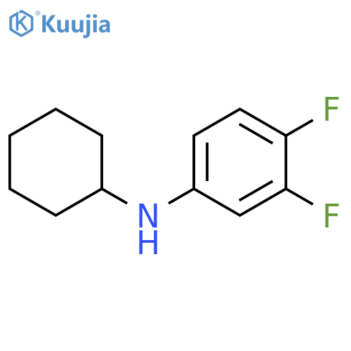 N-cyclohexyl-3,4-difluoroaniline structure