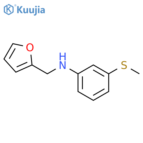 N-(furan-2-yl)methyl-3-(methylsulfanyl)aniline structure