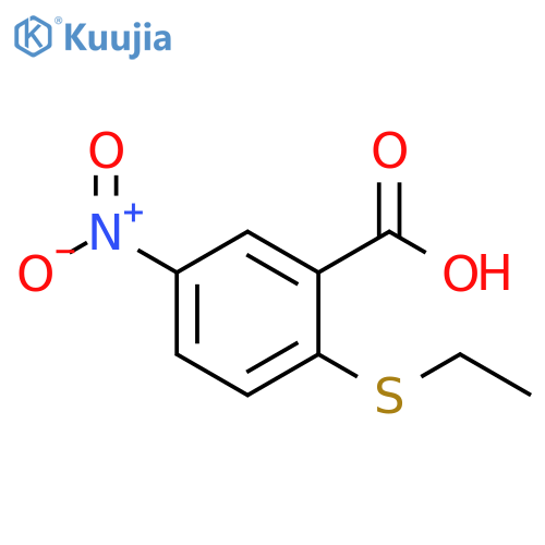 2-(ethylsulfanyl)-5-nitrobenzoic acid structure