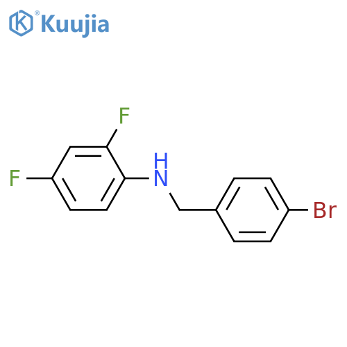 Benzenemethanamine, 4-bromo-N-(2,4-difluorophenyl)- structure