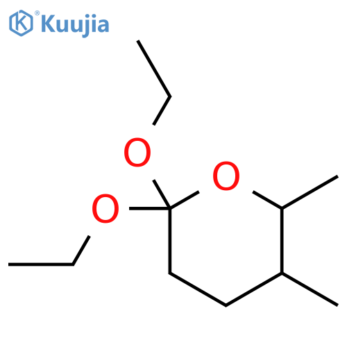 2H-Pyran,2,2-diethoxytetrahydro-5,6-dimethyl-, (5S-trans)- (9CI) structure