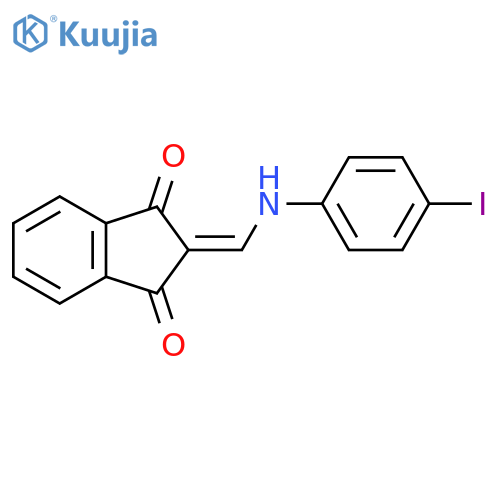 2-(4-Iodoanilino)methylene-1H-indene-1,3(2H)-dione structure