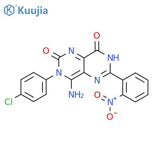 3-(4-Chlorophenyl)-4-imino-6-(2-nitrophenyl)-1,3,4,7-tetrahydropyrimido[5,4-d]pyrimidine-2,8-dione structure