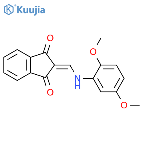 2-{[(2,5-dimethoxyphenyl)amino]methylidene}-2,3-dihydro-1H-indene-1,3-dione structure