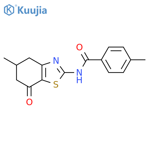 4-methyl-N-(5-methyl-7-oxo-4,5,6,7-tetrahydro-1,3-benzothiazol-2-yl)benzamide structure