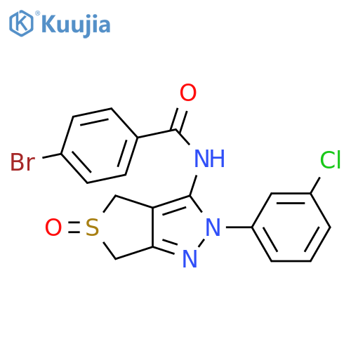 4-bromo-N-[2-(3-chlorophenyl)-5-oxo-2H,4H,6H-5lambda4-thieno[3,4-c]pyrazol-3-yl]benzamide structure