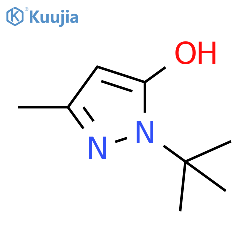 1-tert-butyl-3-methyl-1H-pyrazol-5-ol structure