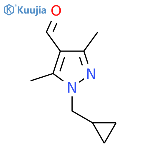 1-(Cyclopropylmethyl)-3,5-dimethyl-1h-pyrazole-4-carbaldehyde structure