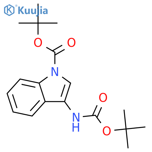 3-(tert-Butoxycarbonylamino)-1-(tert-butoxycarbonyl)indole structure