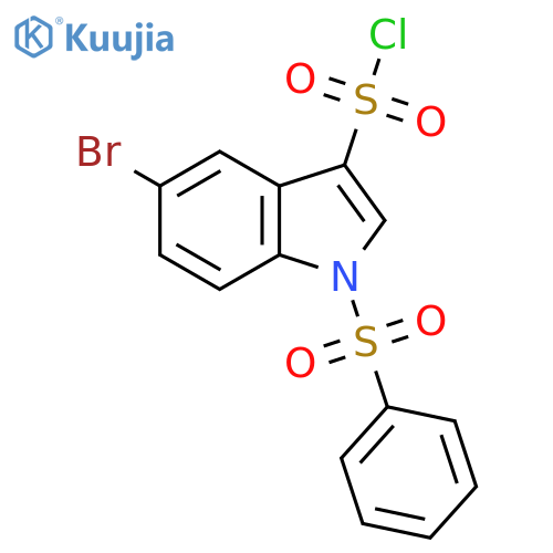 5-Bromo-1-(phenylsulfonyl)indole-3-sulfonylchloride structure