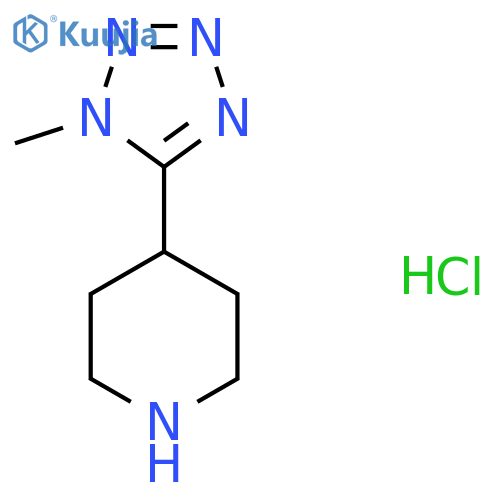 4-(1-Methyl-1H-tetrazol-5-yl)piperidine hydrochloride structure