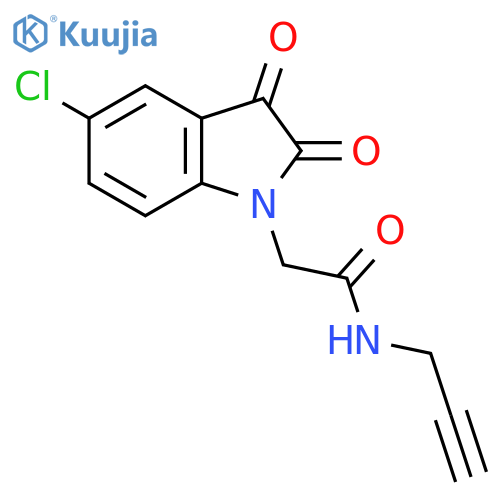 2-(5-chloro-2,3-dioxo-2,3-dihydro-1H-indol-1-yl)-N-(prop-2-yn-1-yl)acetamide structure