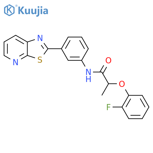 2-(2-fluorophenoxy)-N-(3-{[1,3]thiazolo[5,4-b]pyridin-2-yl}phenyl)propanamide structure