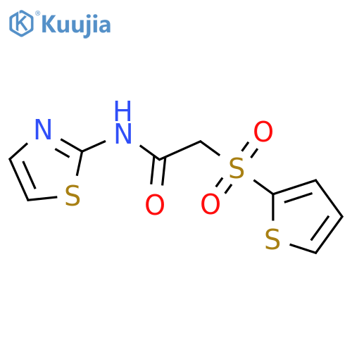 N-(1,3-thiazol-2-yl)-2-(thiophene-2-sulfonyl)acetamide structure