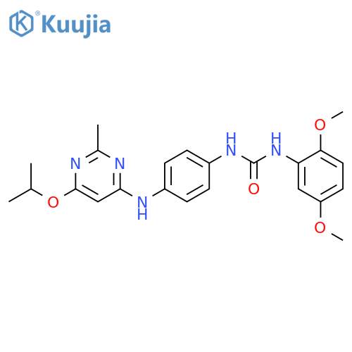 3-(2,5-dimethoxyphenyl)-1-(4-{[2-methyl-6-(propan-2-yloxy)pyrimidin-4-yl]amino}phenyl)urea structure