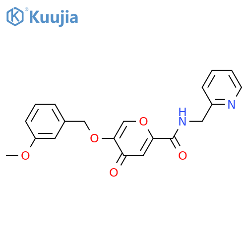5-[(3-methoxyphenyl)methoxy]-4-oxo-N-[(pyridin-2-yl)methyl]-4H-pyran-2-carboxamide structure