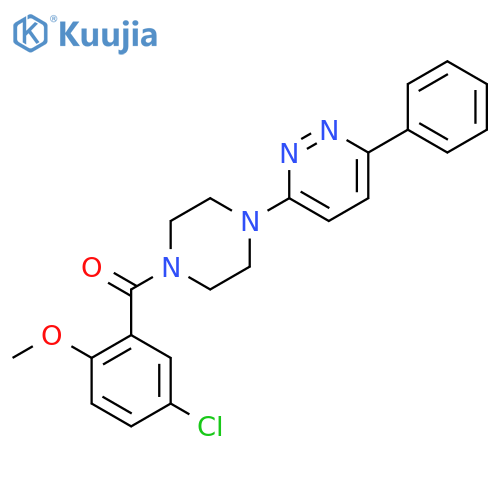 3-[4-(5-chloro-2-methoxybenzoyl)piperazin-1-yl]-6-phenylpyridazine structure