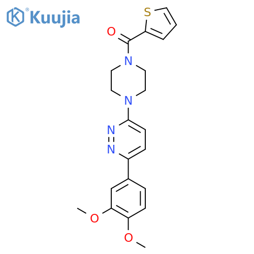3-(3,4-dimethoxyphenyl)-6-[4-(thiophene-2-carbonyl)piperazin-1-yl]pyridazine structure