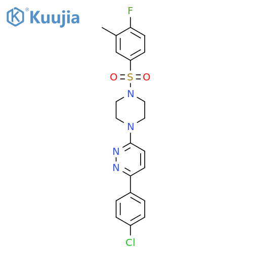 3-(4-chlorophenyl)-6-[4-(4-fluoro-3-methylbenzenesulfonyl)piperazin-1-yl]pyridazine structure