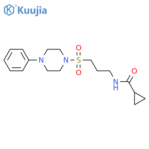 N-{3-[(4-phenylpiperazin-1-yl)sulfonyl]propyl}cyclopropanecarboxamide structure