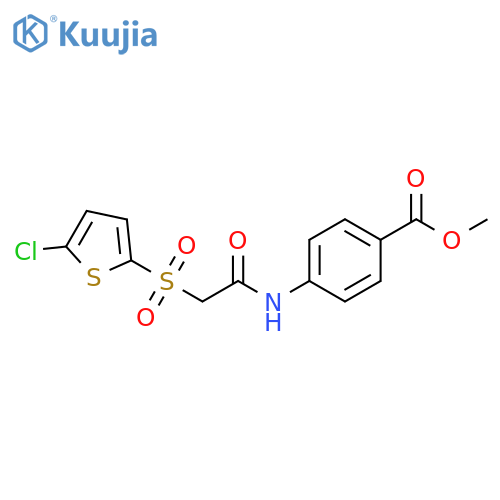 methyl 4-{2-[(5-chlorothiophen-2-yl)sulfonyl]acetamido}benzoate structure