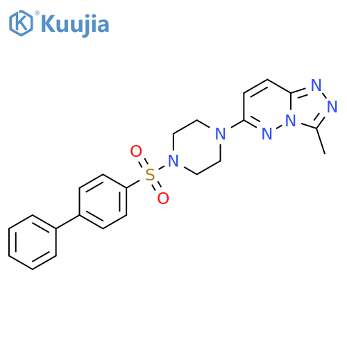 1-{[1,1'-biphenyl]-4-sulfonyl}-4-{3-methyl-[1,2,4]triazolo[4,3-b]pyridazin-6-yl}piperazine structure
