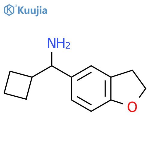 1-cyclobutyl-1-(2,3-dihydro-1-benzofuran-5-yl)methanamine structure