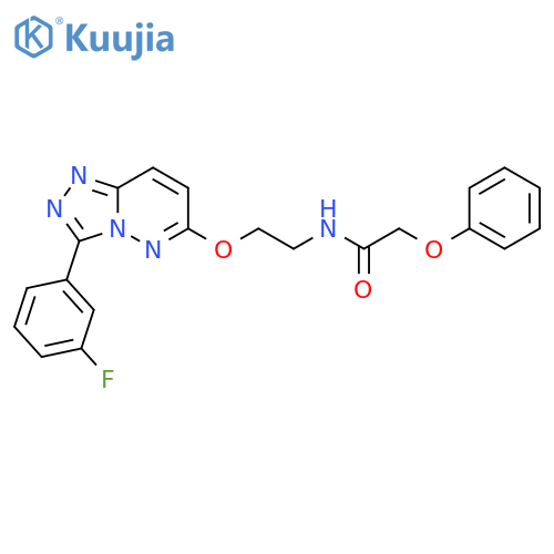 N-(2-{[3-(3-fluorophenyl)-[1,2,4]triazolo[4,3-b]pyridazin-6-yl]oxy}ethyl)-2-phenoxyacetamide structure