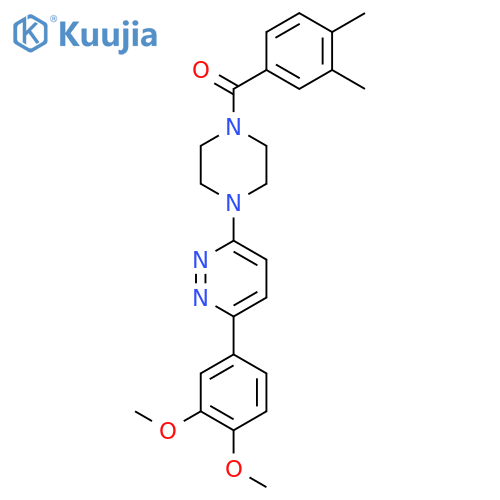 3-(3,4-dimethoxyphenyl)-6-[4-(3,4-dimethylbenzoyl)piperazin-1-yl]pyridazine structure