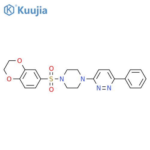 3-[4-(2,3-dihydro-1,4-benzodioxine-6-sulfonyl)piperazin-1-yl]-6-phenylpyridazine structure