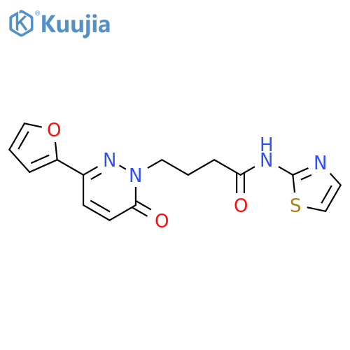4-[3-(furan-2-yl)-6-oxo-1,6-dihydropyridazin-1-yl]-N-(1,3-thiazol-2-yl)butanamide structure
