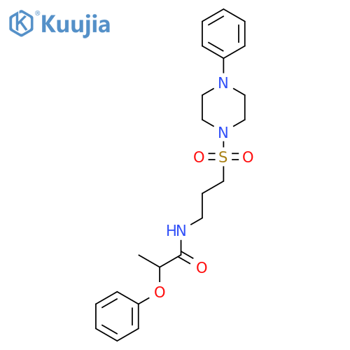 2-phenoxy-N-{3-[(4-phenylpiperazin-1-yl)sulfonyl]propyl}propanamide structure