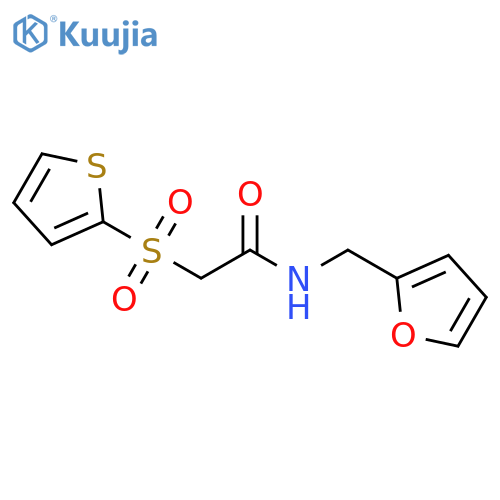 N-[(furan-2-yl)methyl]-2-(thiophene-2-sulfonyl)acetamide structure