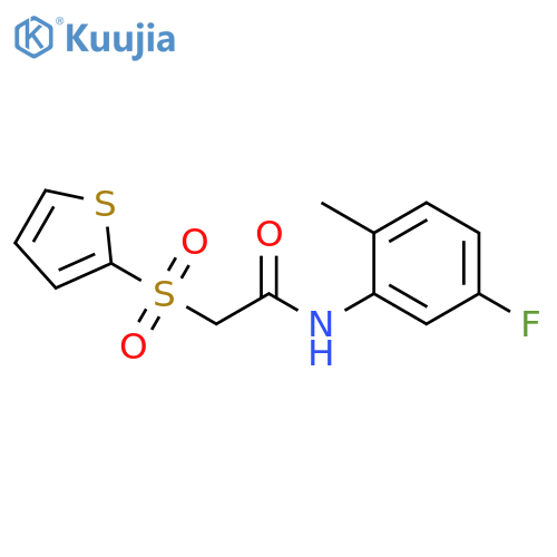 N-(5-fluoro-2-methylphenyl)-2-(thiophene-2-sulfonyl)acetamide structure