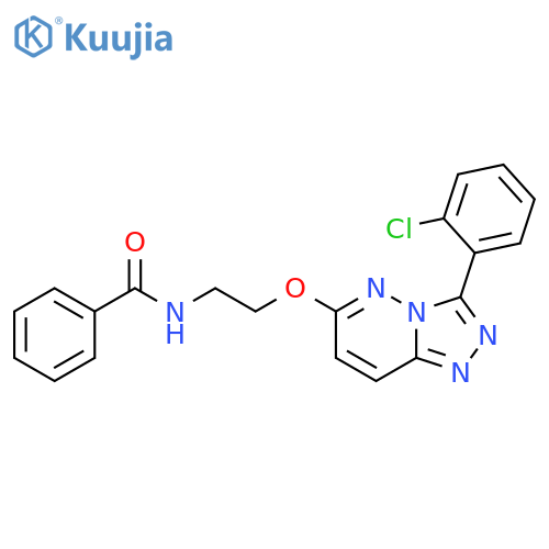 N-(2-{[3-(2-chlorophenyl)-[1,2,4]triazolo[4,3-b]pyridazin-6-yl]oxy}ethyl)benzamide structure