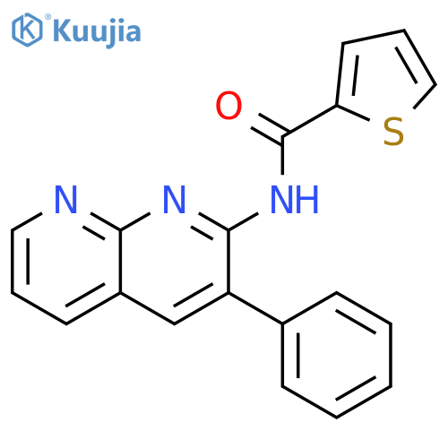 N-(3-phenyl-1,8-naphthyridin-2-yl)thiophene-2-carboxamide structure