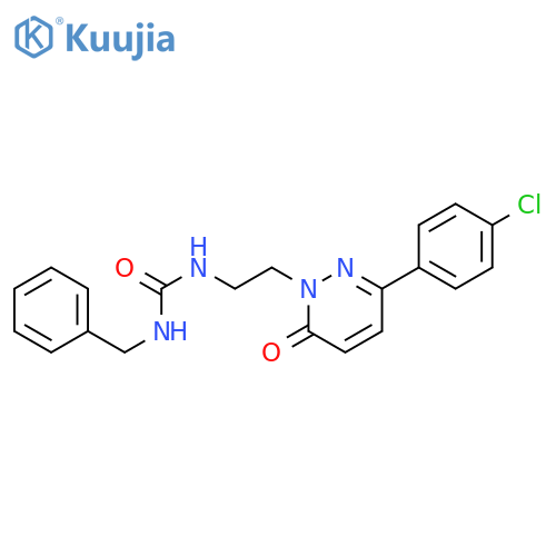 1-benzyl-3-{2-[3-(4-chlorophenyl)-6-oxo-1,6-dihydropyridazin-1-yl]ethyl}urea structure