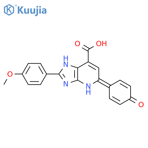 5-(4-hydroxyphenyl)-2-(4-methoxyphenyl)-3H-imidazo[4,5-b]pyridine-7-carboxylic acid structure