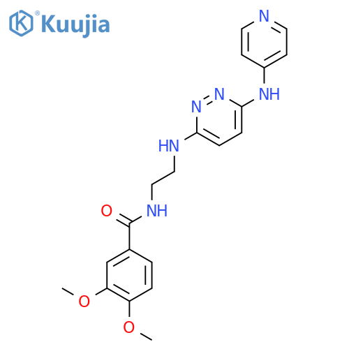 3,4-dimethoxy-N-[2-({6-[(pyridin-4-yl)amino]pyridazin-3-yl}amino)ethyl]benzamide structure