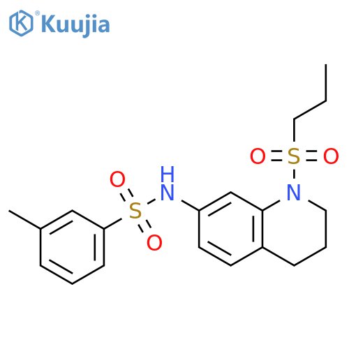 3-methyl-N-[1-(propane-1-sulfonyl)-1,2,3,4-tetrahydroquinolin-7-yl]benzene-1-sulfonamide structure
