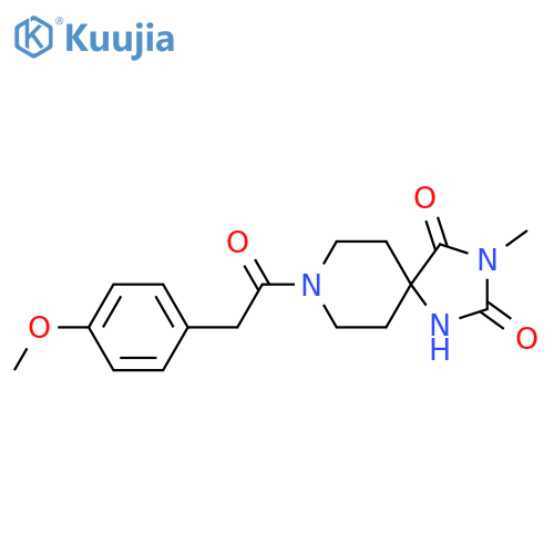 8-[2-(4-methoxyphenyl)acetyl]-3-methyl-1,3,8-triazaspiro[4.5]decane-2,4-dione structure