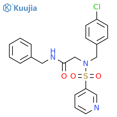 N-benzyl-2-{N-[(4-chlorophenyl)methyl]pyridine-3-sulfonamido}acetamide structure