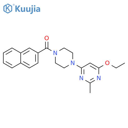4-ethoxy-2-methyl-6-[4-(naphthalene-2-carbonyl)piperazin-1-yl]pyrimidine structure