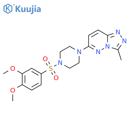 1-(3,4-dimethoxybenzenesulfonyl)-4-{3-methyl-[1,2,4]triazolo[4,3-b]pyridazin-6-yl}piperazine structure