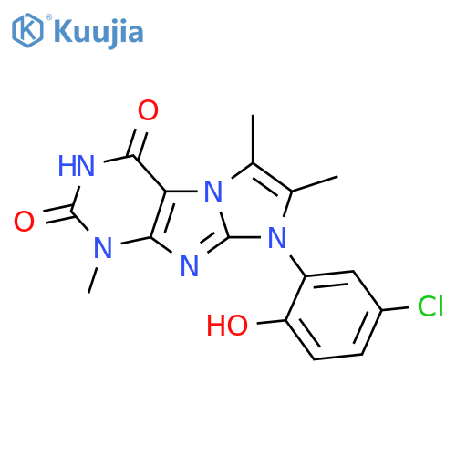 8-(5-chloro-2-hydroxyphenyl)-1,6,7-trimethyl-1H,2H,3H,4H,8H-imidazo[1,2-g]purine-2,4-dione structure